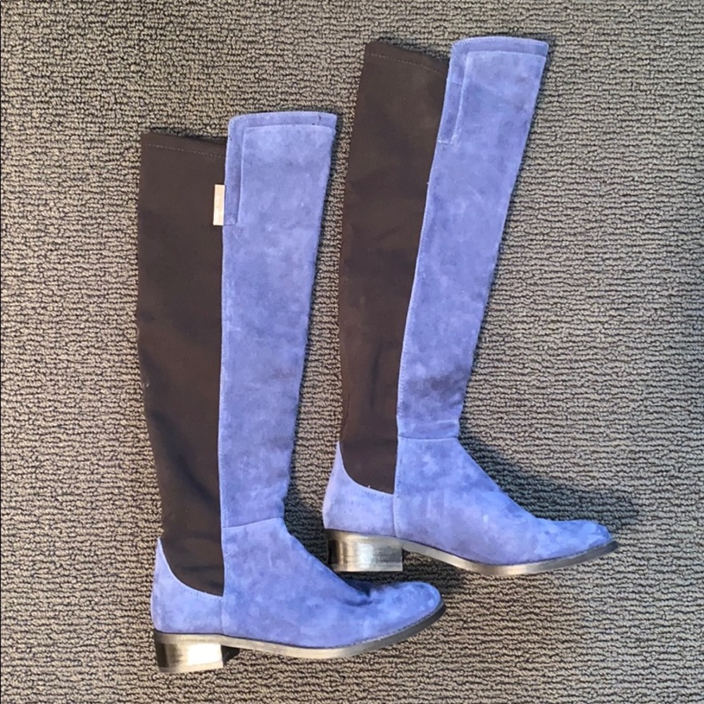 Blue and Black Suede Vince Camuto Boots - 6.5